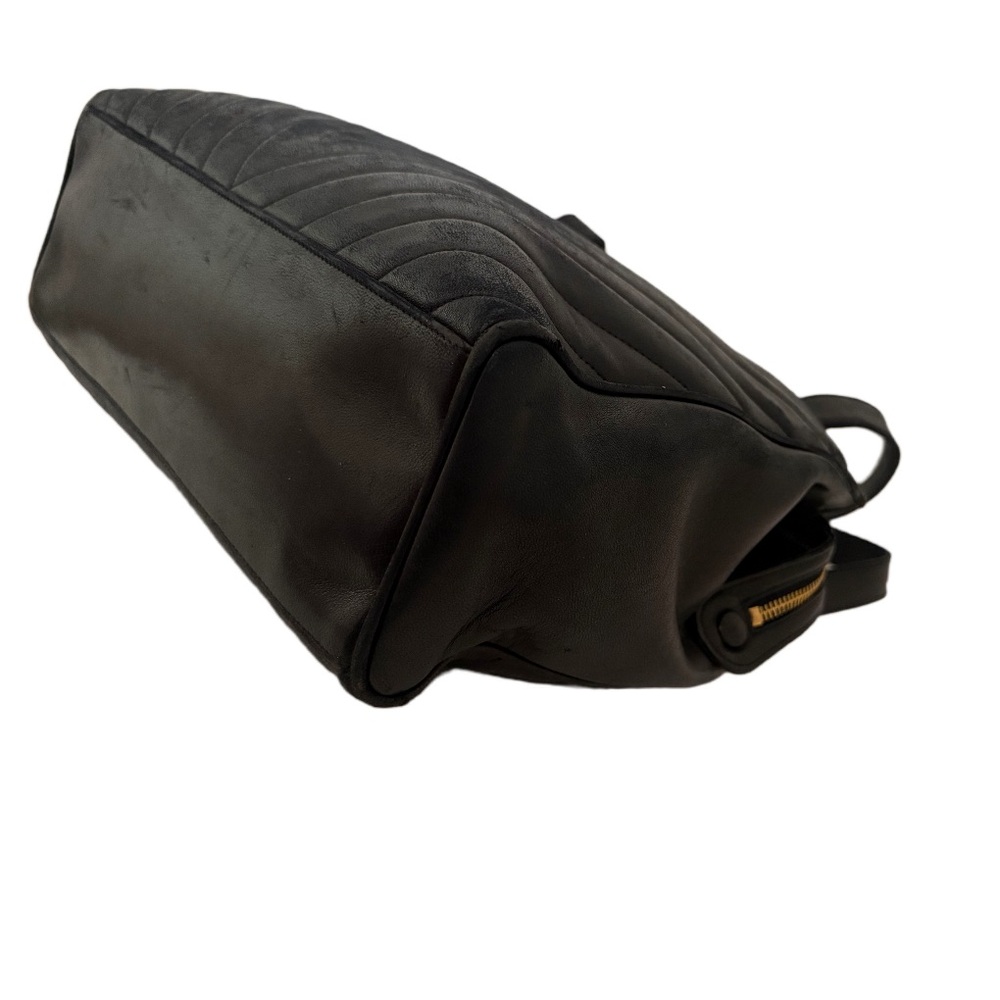 CHANEL BLACK CHEVRON QUILTED LEATHER TOTE BAG 💕 - Picture 13 of 13